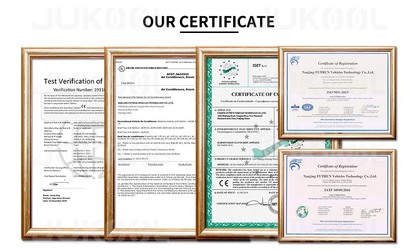 Certificates of truck air conditioner