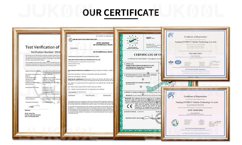 Certificates of Car Air Conditioner 12v Portable
