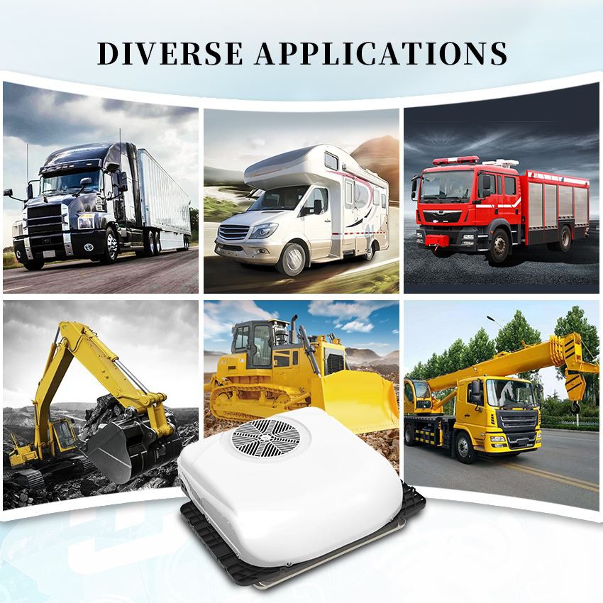 Application of 12v 24v dc truck sleeper air conditioner Application of 12v 24v dc truck sleeper air conditioner