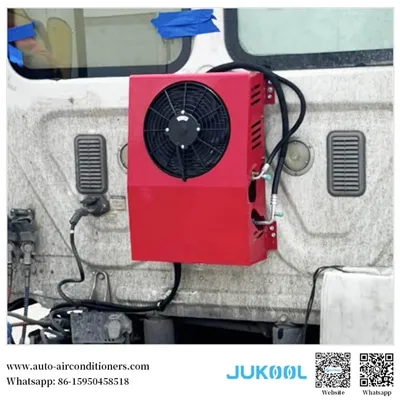 Mexican Customer Shared Split Truck Parking AC Installation: Metal Outdoor Un...